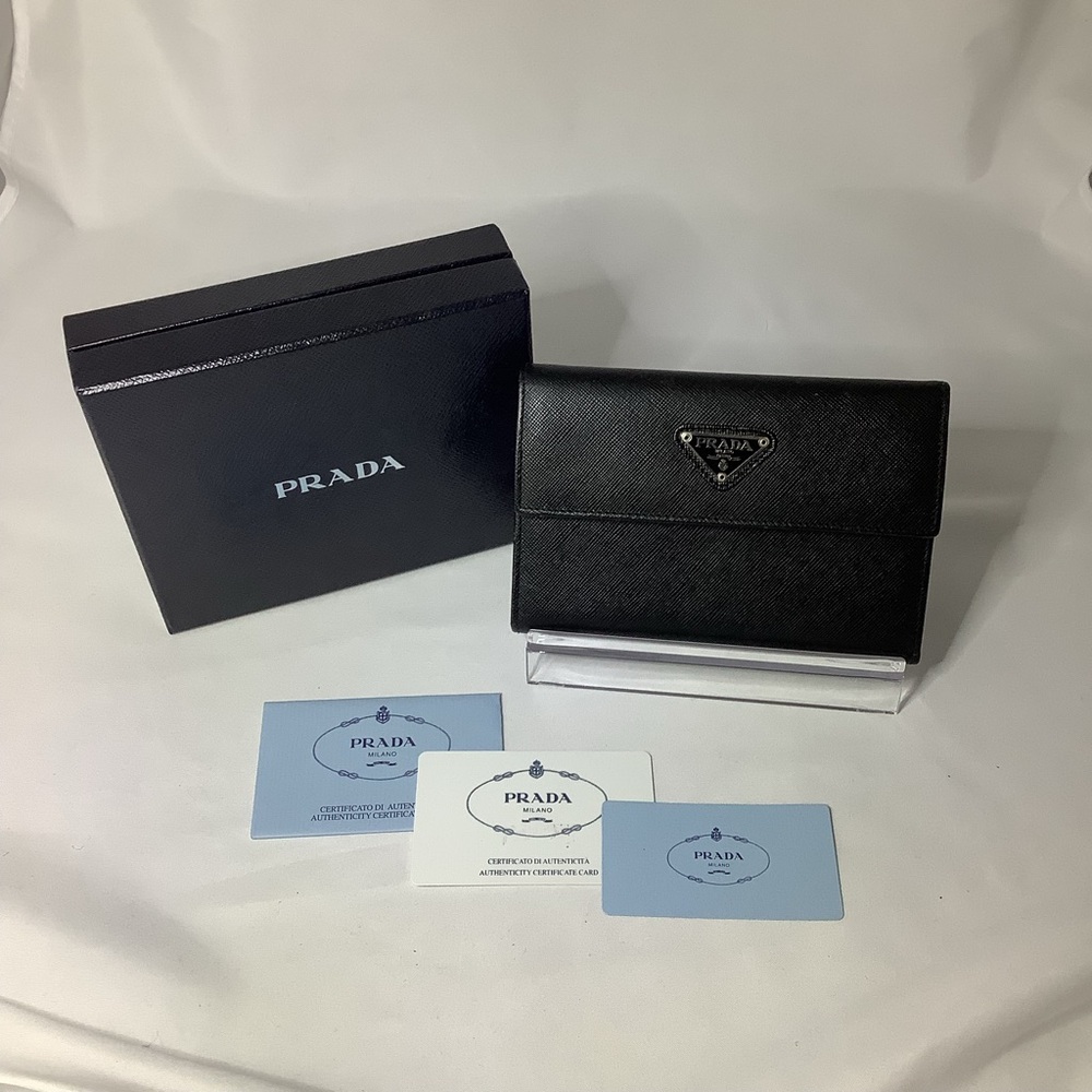 Prada Black Saffiano Leather Wallet